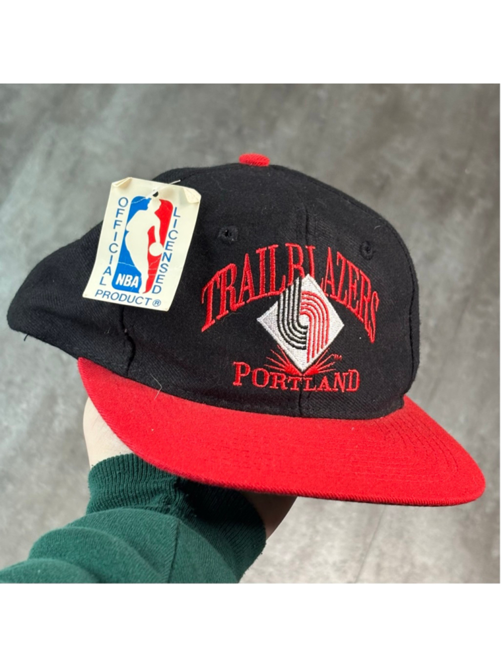 Vintage Portland Trailblazers Signature SnapBack Hat Black NWT